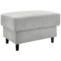 HOCKER in Textil Weiss  - Weiss/Schwarz, Modern, Holz/Textil (76/46/55cm) - Livetastic