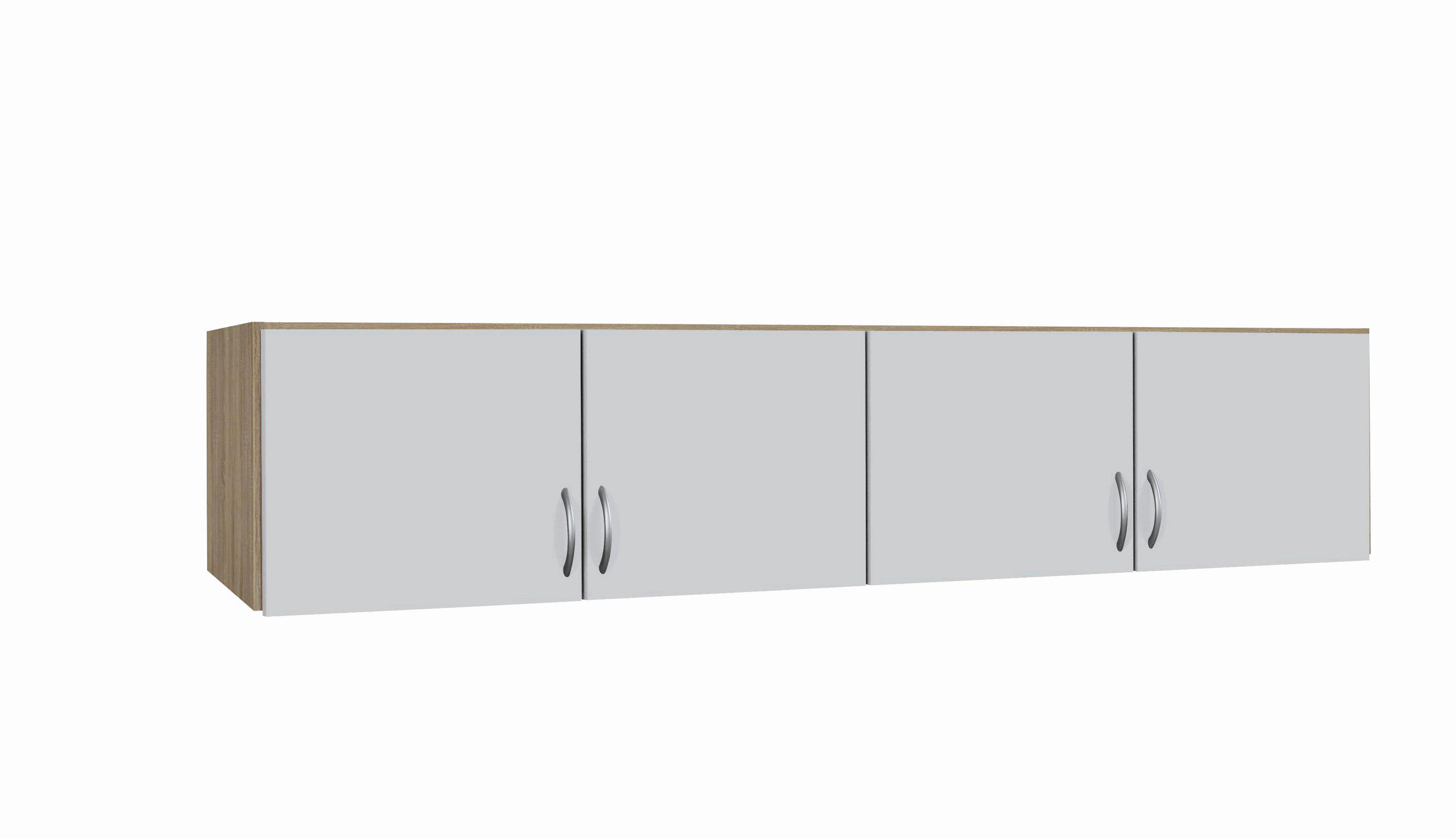 AUFSATZSCHRANK 181/39/54 cm  - Silberfarben/Weiß, Design, Holzwerkstoff/Kunststoff (181/39/54cm) - Boxxx