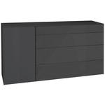 SIDEBOARD Imola 169/89/42 cm 2 Schublade(n)  - Anthrazit/Schwarz, Design, Glas/Holzwerkstoff (169/89/42cm) - Novel