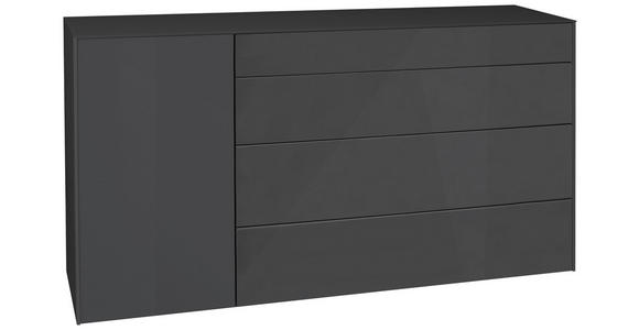 SIDEBOARD Imola 169/89/42 cm 2 Schublade(n)  - Anthrazit/Schwarz, Design, Glas/Holzwerkstoff (169/89/42cm) - Novel
