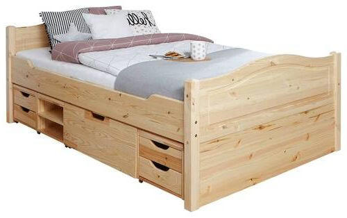 POSTEĽ S ÚLOŽNÝM PRIESTOROM 140/200 cm, prírodné farby - prírodné farby, Modern, drevo (140/200cm) - MID.YOU
