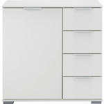 KOMMODE  in 81/83/41 cm  - Alufarben/Weiß, Design, Holzwerkstoff/Kunststoff (81/83/41cm) - Carryhome