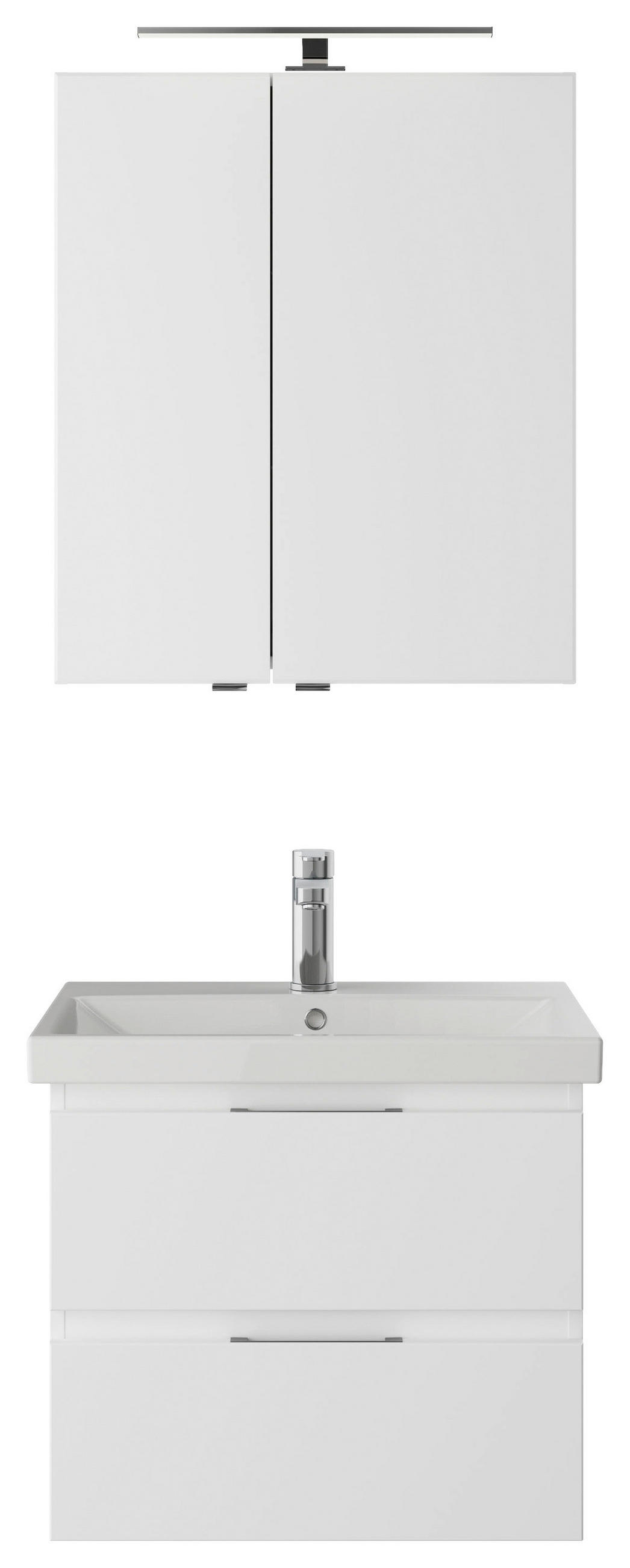 BADEZIMMER  in 60 cm  - Weiß Hochglanz/Weiß, KONVENTIONELL, Holzwerkstoff (60cm) - Pelipal