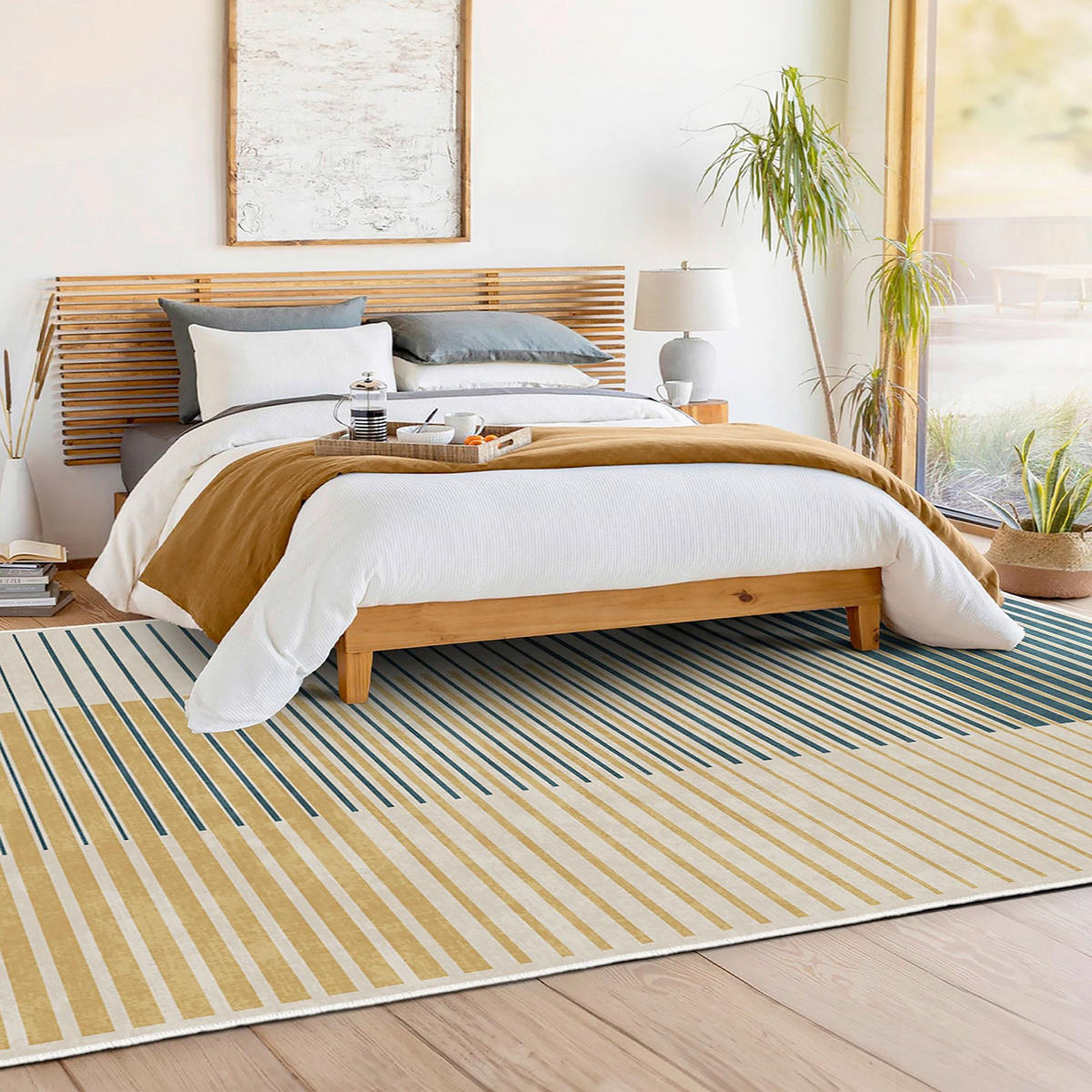 FLACHWEBETEPPICH Wohnzimmer 160/230 cm Kece-Fr59 Gelb rechteckig  - Gelb, Basics, Kunststoff (160/230cm)
