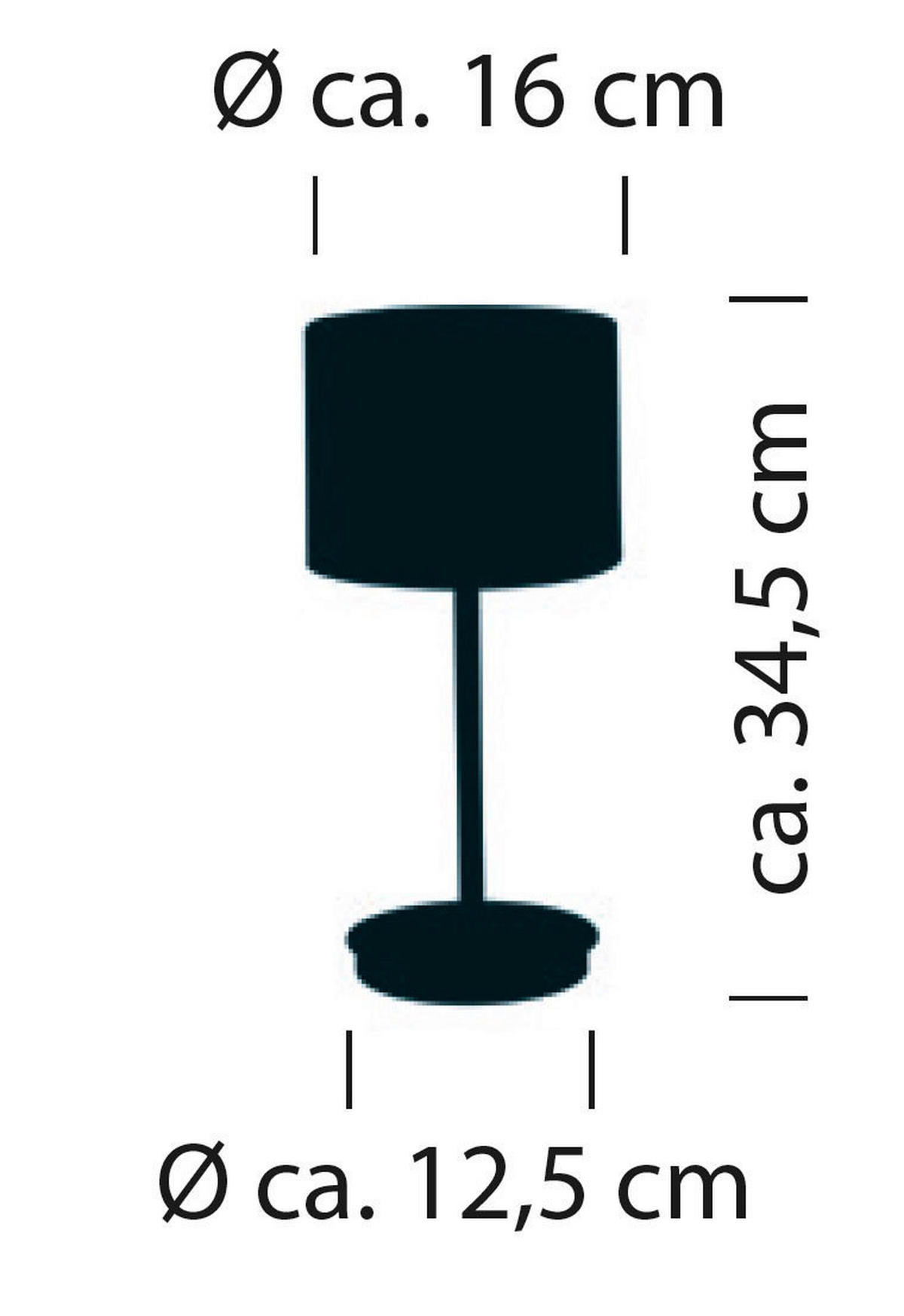 LED-TISCHLEUCHTE 16/34 cm   - Nickelfarben, Design, Glas/Metall (16/34cm) - Bankamp
