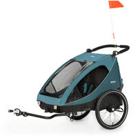 FAHRRADANHÄNGER   Dryk Duo  - Türkis, Basics, Kunststoff/Textil (79/99/118cm) - Hauck