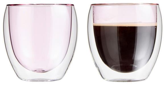 KAFFEEGLAS - Rosa, KONVENTIONELL, Glas (8,8/8,9cm) - Novel