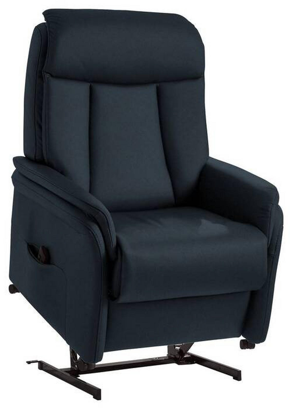 FERNSEHSESSEL in Dunkelblau  - Dunkelblau, KONVENTIONELL, Leder/Kunststoff (80/107/84cm) - Valdera