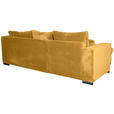 ECKSOFA  in Cord Senfgelb  - Senfgelb/Schwarz, KONVENTIONELL, Textil/Metall (168/258cm) - Carryhome