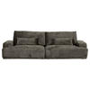 BIGSOFA in Chenille Dunkelgrau  - Dunkelgrau/Schwarz, KONVENTIONELL, Kunststoff/Textil (282/73/115cm) - MID.YOU