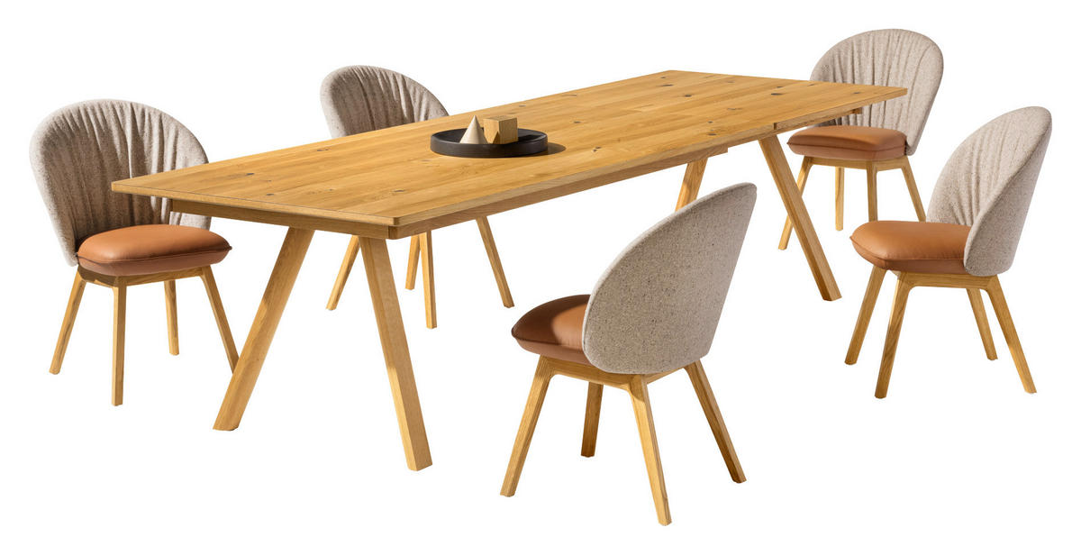 ESSTISCH in Holz 200(300)/90/75 cm  - Wildeiche, Design, Holz (200(300)/90/75cm) - Team 7
