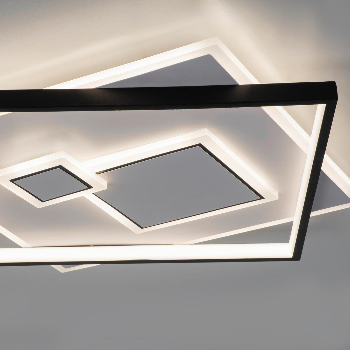 STROPNÍ LED SVÍTIDLO, 57/57/6 cm - Design, kov/plast (57/57/6cm)