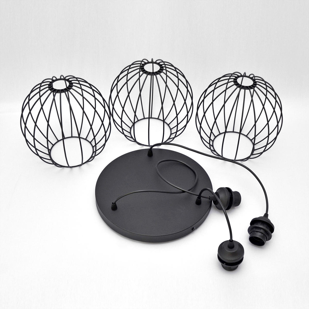 HÄNGELEUCHTE 52/52/95 cm  - Schwarz, Trend, Metall (52/52/95cm)