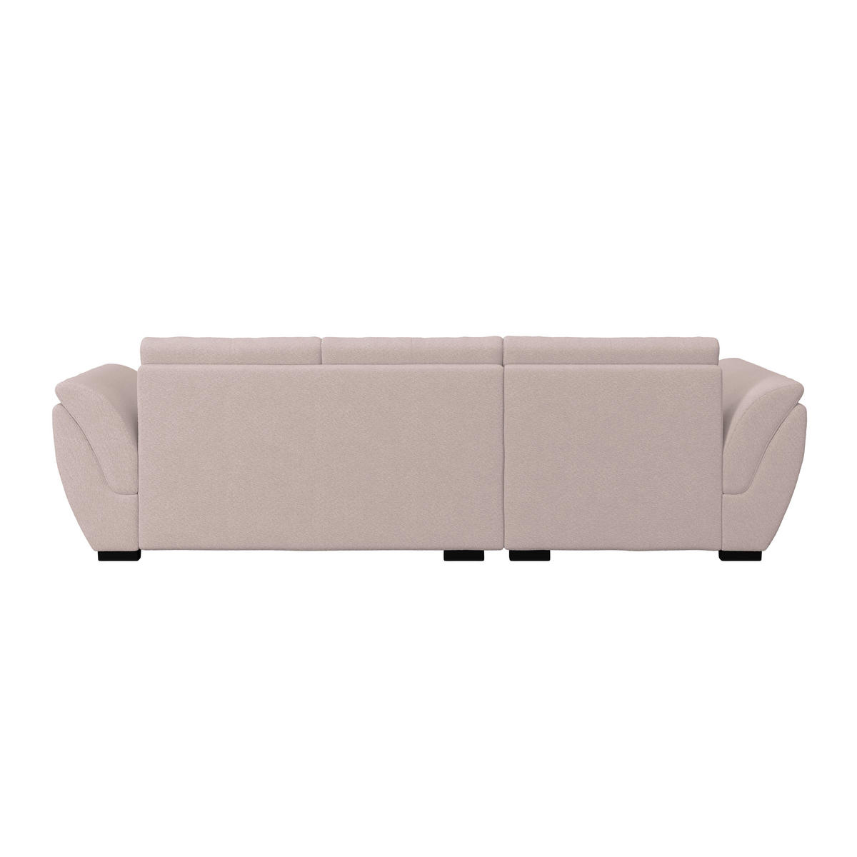 ECKSOFA Greige  - Greige/Schwarz, Konventionell, Kunststoff/Textil (187/278cm) - MID.YOU