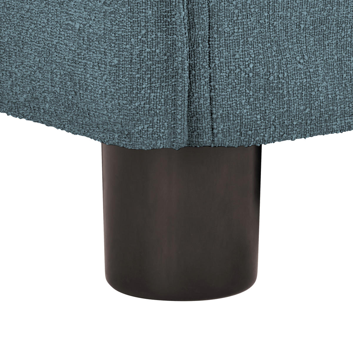 HUSSEN-ECKSOFA in Flachgewebe, Bouclé Blau  - Blau/Schwarz, Trend, Textil/Metall (295/165cm) - Livetastic