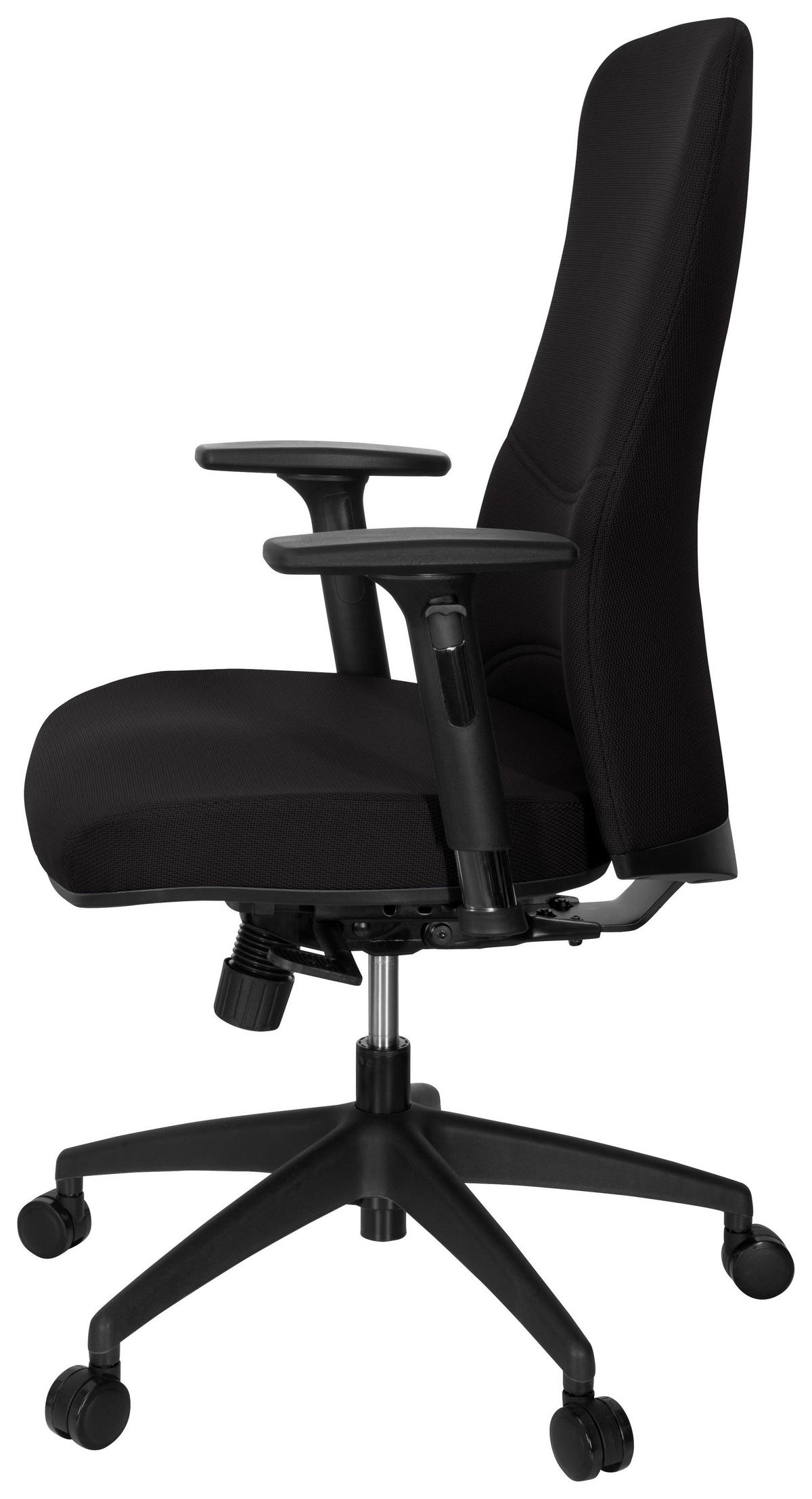 OTOČNÁ ŽIDLE, plochá tkanina, černá - černá, Moderní, textil/plast (69/115/52cm) - MID.YOU