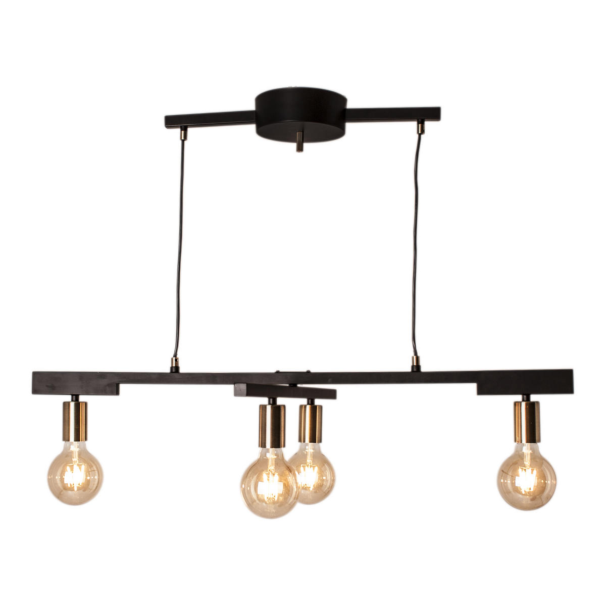 HÄNGELEUCHTE ZEONA 90/59/120 cm   - Messingfarben/Schwarz, LIFESTYLE, Metall (90/59/120cm) - By Rydéns