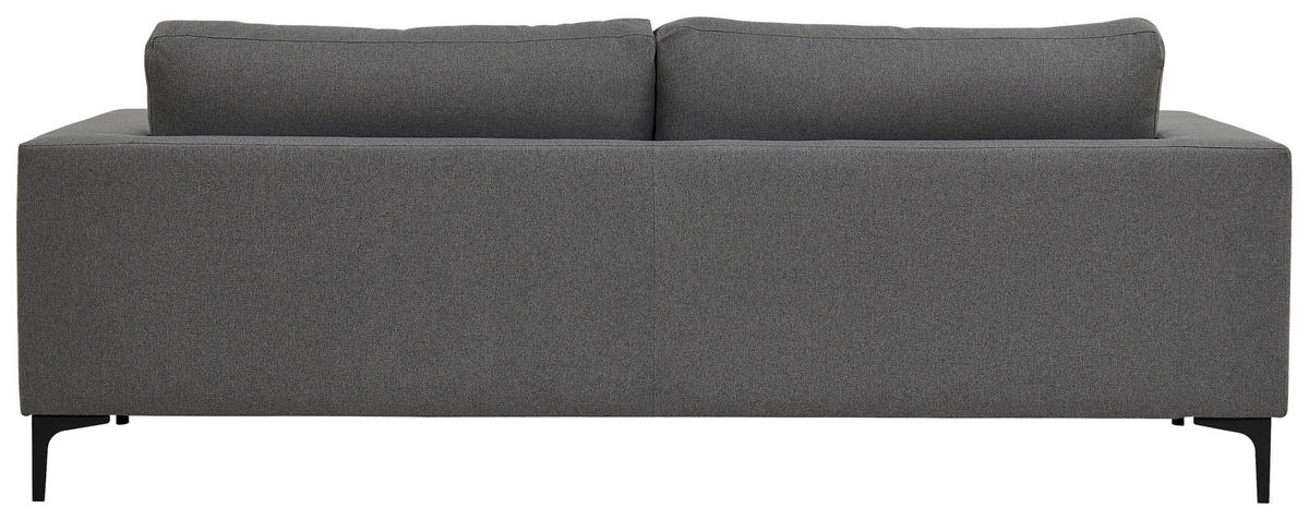 2-SITS SOFFA i metall, textil grå, svart  - grå/svart, Design, metall/textil (215/84/88cm) - Livetastic