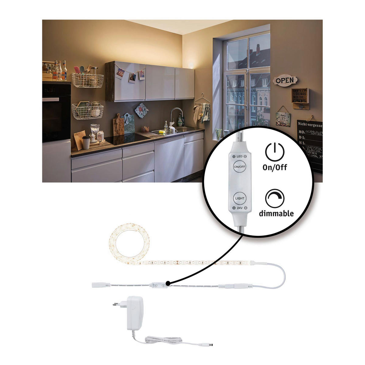 LED-STRIP 150 cm  78955  - Weiß, Basics, Kunststoff (150cm) - Paulmann