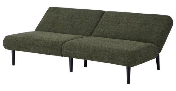 SCHLAFSOFA Webstoff Grün  - Schwarz/Grün, Design, Holz/Textil (184/80/87cm) - Carryhome