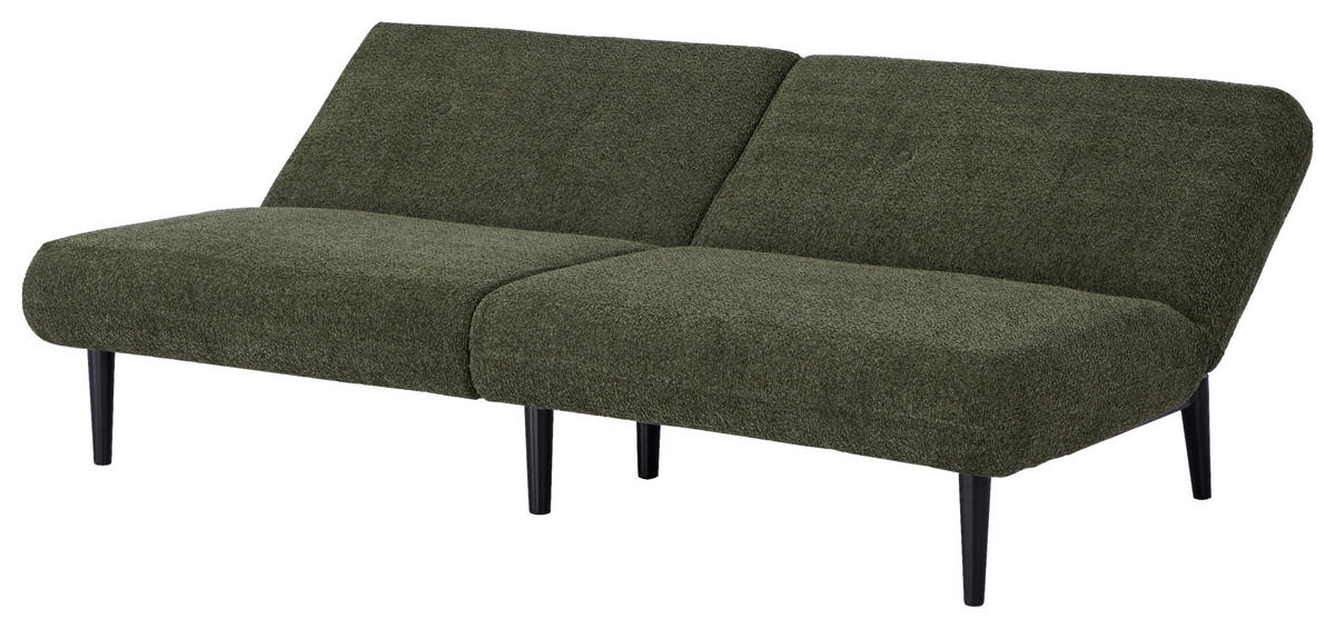 SCHLAFSOFA Webstoff Grün  - Schwarz/Grün, Design, Holz/Textil (184/80/87cm) - Carryhome