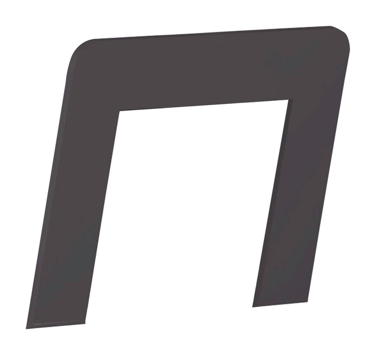 RÜCKENLEHNE 52/10/52 cm  Aluminium  - Anthrazit/Graphitfarben, Design, Textil/Metall (52/10/52cm) - Zebra 