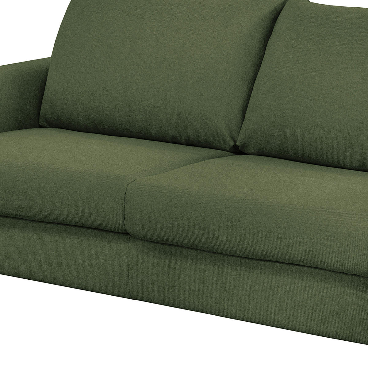 SCHLAFSOFA Flachgewebe Dunkelgrün  - Dunkelgrün/Buchefarben, Design, Holz/Textil (195/90/102cm) - Livetastic