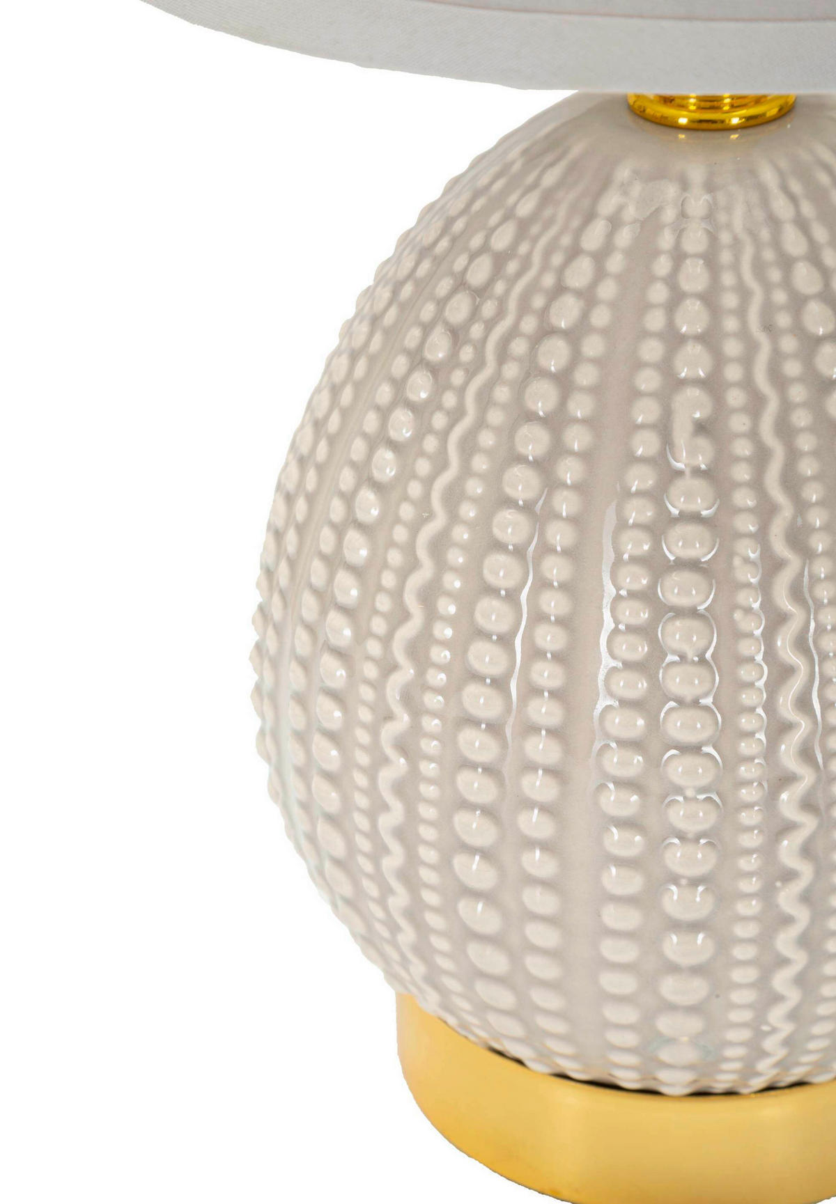 TISCHLEUCHTE   - Grau, Basics, Keramik/Textil (15/15/30.5cm)