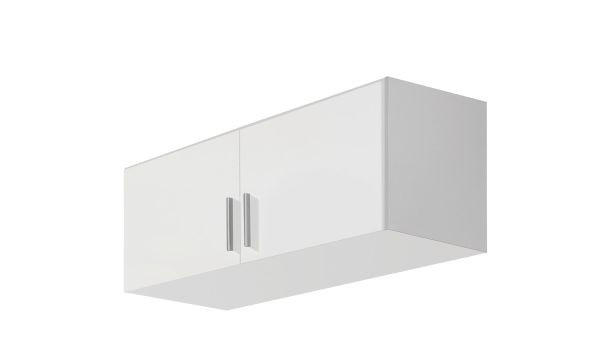 AUFSATZSCHRANK 91/39/54 cm   - Weiss/Alufarben, Konventionell, Holzwerkstoff/Kunststoff (91/39/54cm) - Carryhome
