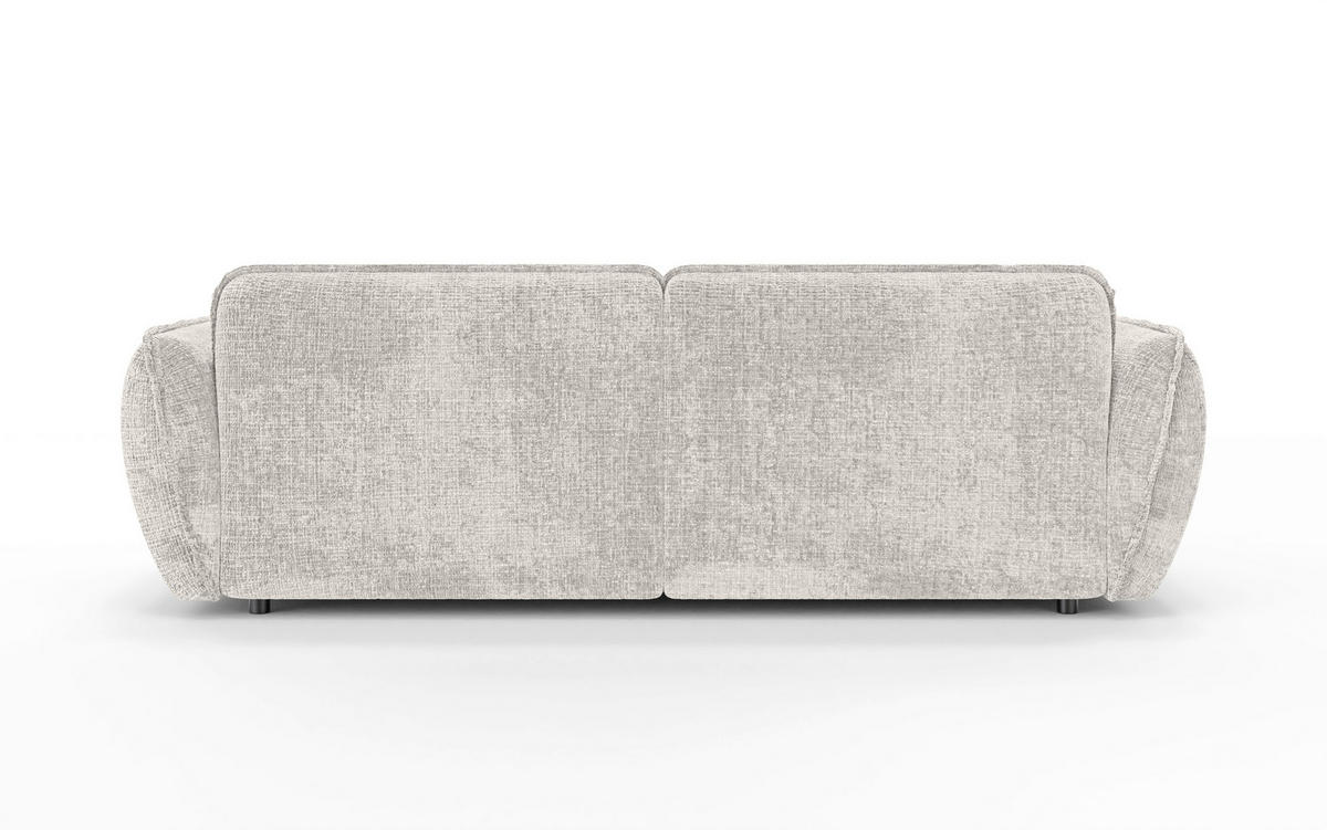 ECKSOFA Nelia Beige Chenille  - Beige/Schwarz, Design, Kunststoff/Textil (155/252cm) - P & B