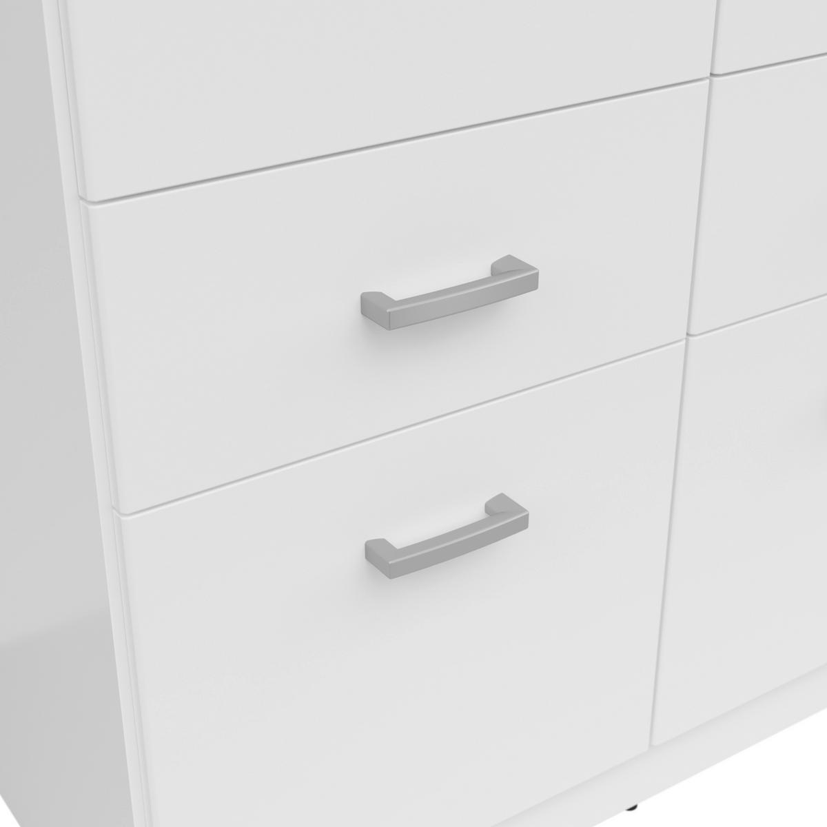 KLEIDERSCHRANK in Weiss  - Weiss/Silberfarben, Konventionell, Holzwerkstoff/Kunststoff (91/199/58cm) - Boxxx