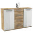 KOMMODE - Eichefarben/Silberfarben, Design, Holzwerkstoff/Kunststoff (135/90/40cm) - Carryhome KOMMODE - Eichefarben/Silberfarben, Design, Holzwerkstoff/Kunststoff (135/90/40cm) - Carryhome