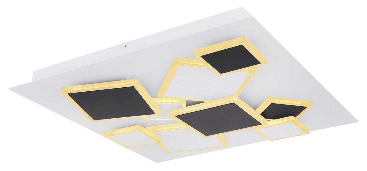 STROPNA LED-SVETILKA   50 W/6400 lm/3000-4000-6000 K/230 V/ - črna/bela, Trend, kovina/umetna masa (50/50/6,5cm) - Novel