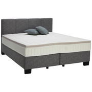 POSTEL BOXSPRING, 160 cm x 200 cm, textil, platinová - černá/platinová, Design, textil/umělá hmota (160/200cm) - Hom`in