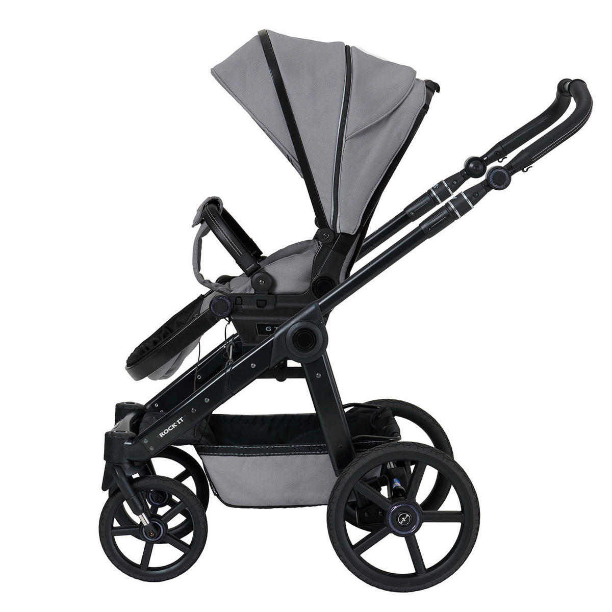 KINDERWAGENSET ROCK IT Outdoor  - Schwarz/Grau, Basics, Textil/Metall (102/58/120cm) - Hartan