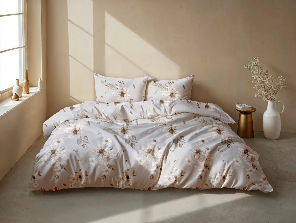 BETTWÄSCHE Elara Flanell 155/220 cm  - Grau, Basics, Textil (155/220cm)