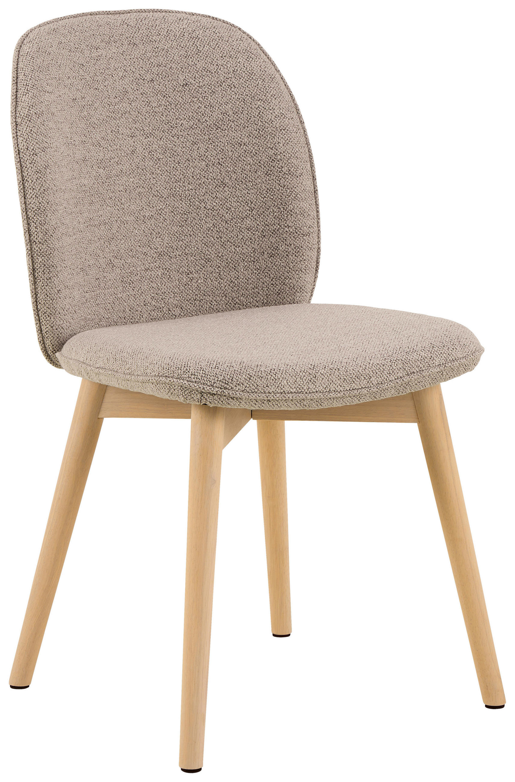 STUHL  in Bouclé Holz, Textil  - Eiche Bianco, Design, Holz/Textil (49/89/56cm) - MID.YOU