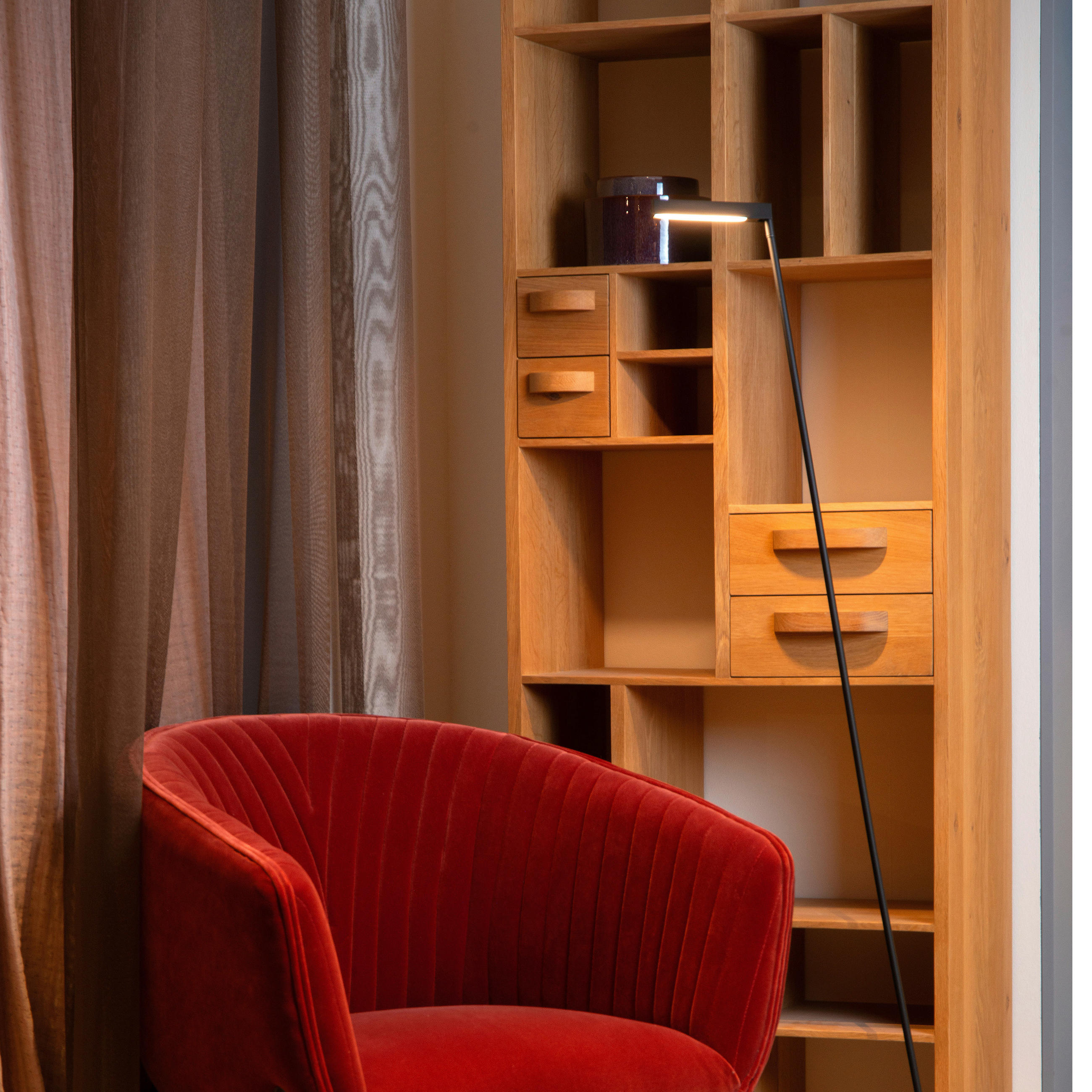 LED-STEHLEUCHTE 54.8/20/137.9 cm    - Design (54.8/20/137.9cm) - Lucide