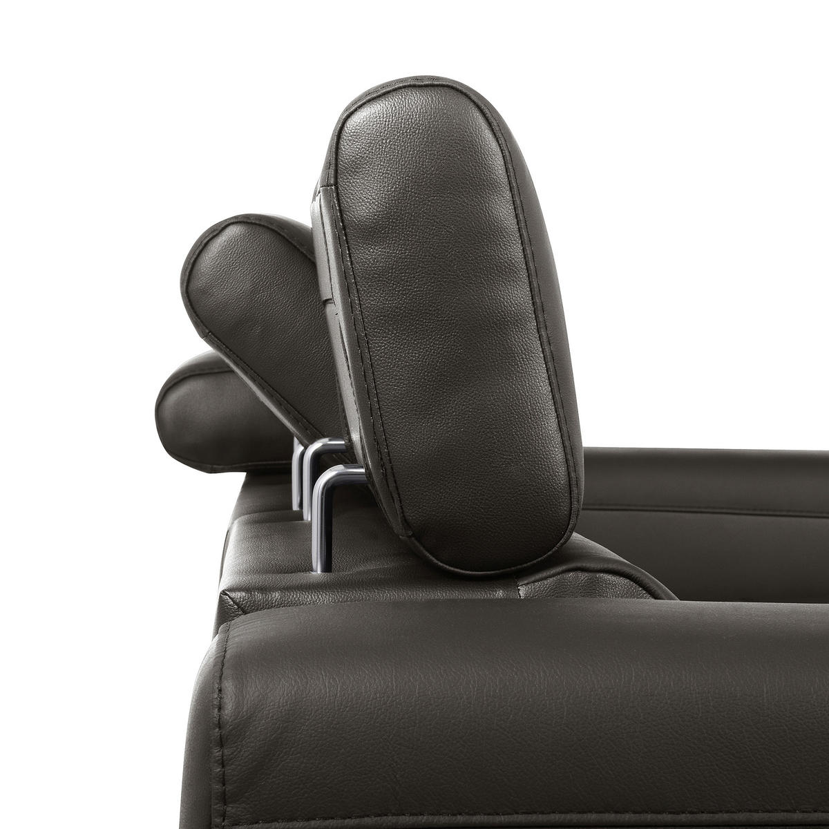 ECKSOFA  in Lederlook Echtleder Dunkelbraun  - Dunkelbraun/Schwarz, Design, Leder/Textil (173/247cm) - Livetastic