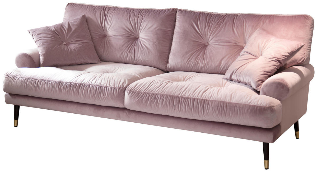 3-SITZER-SOFA TOKIO-3S SOFA in Samt Flieder  - Flieder, MODERN, Textil (220/89/100cm) - MID.YOU