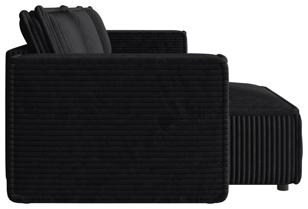 WOHNLANDSCHAFT Anthrazit Cord  - Anthrazit/Schwarz, MODERN, Kunststoff/Textil (153/350/153cm) - Xora