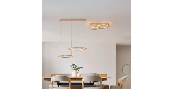 LED-HÄNGELEUCHTE Lakewood   - Chromfarben/Champagner, Design, Kunststoff/Metall (82cm) - Dieter Knoll