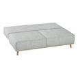 BOXSPRINGSOFA Carla  mit Stoffauswahl, Rücken echt Grau  - Grau, Design, Holz/Textil (203/97/107cm) - Dieter Knoll
