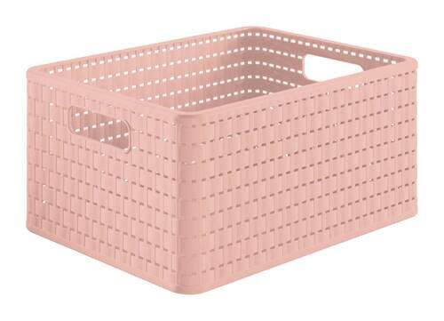 KOŠÍK staroružová - staroružová, Basics, plast (36,8/27,8/19,1cm) - Rotho