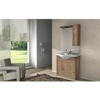 FÜRDŐSZOBABÚTOR - tölgyfa színű, Basics, faalapú anyag (87,5/190cm) - Welnova