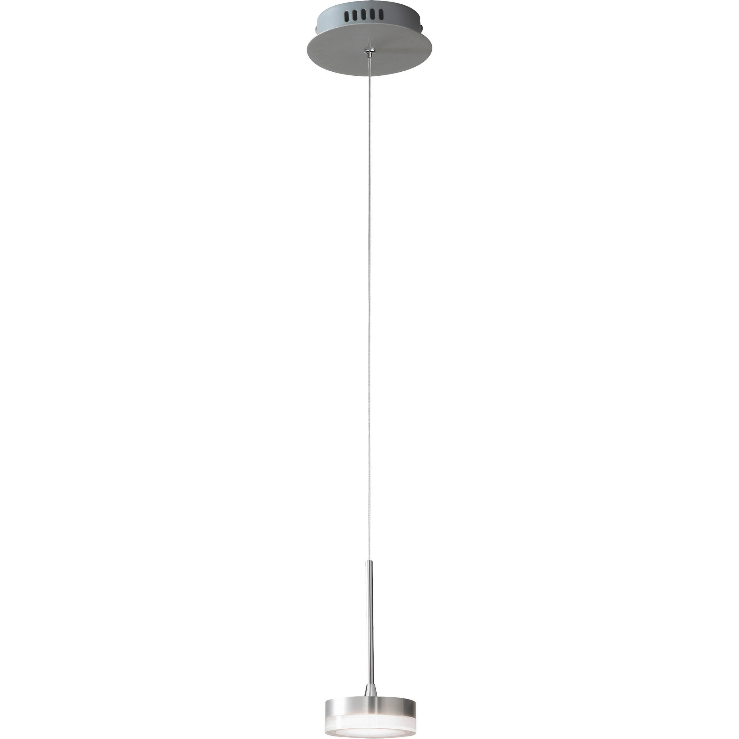 LED-PENDELLEUCHTE Dunk 14/200 cm   - Alufarben, Basics, Metall (14/200cm) - Fabas Luce