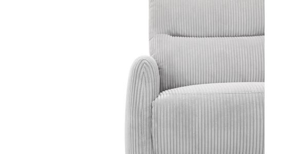 RELAXSESSEL Cord Relaxfunktion    - Hellgrau/Schwarz, Design, Textil/Metall (78/107/95cm) - Carryhome