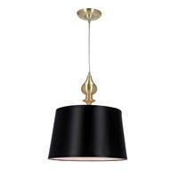 PENDELLAMPA Prima 35/35/120 cm  - svart/guldfärgad, Klassisk, metall/plast (35/35/120cm)