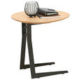 BEISTELLTISCH 45/50/50 cm Eiche furniert Schwarz, Eichefarben oval  - Eichefarben/Schwarz, Design, Holz/Holzwerkstoff (45/50/50cm) - Xora