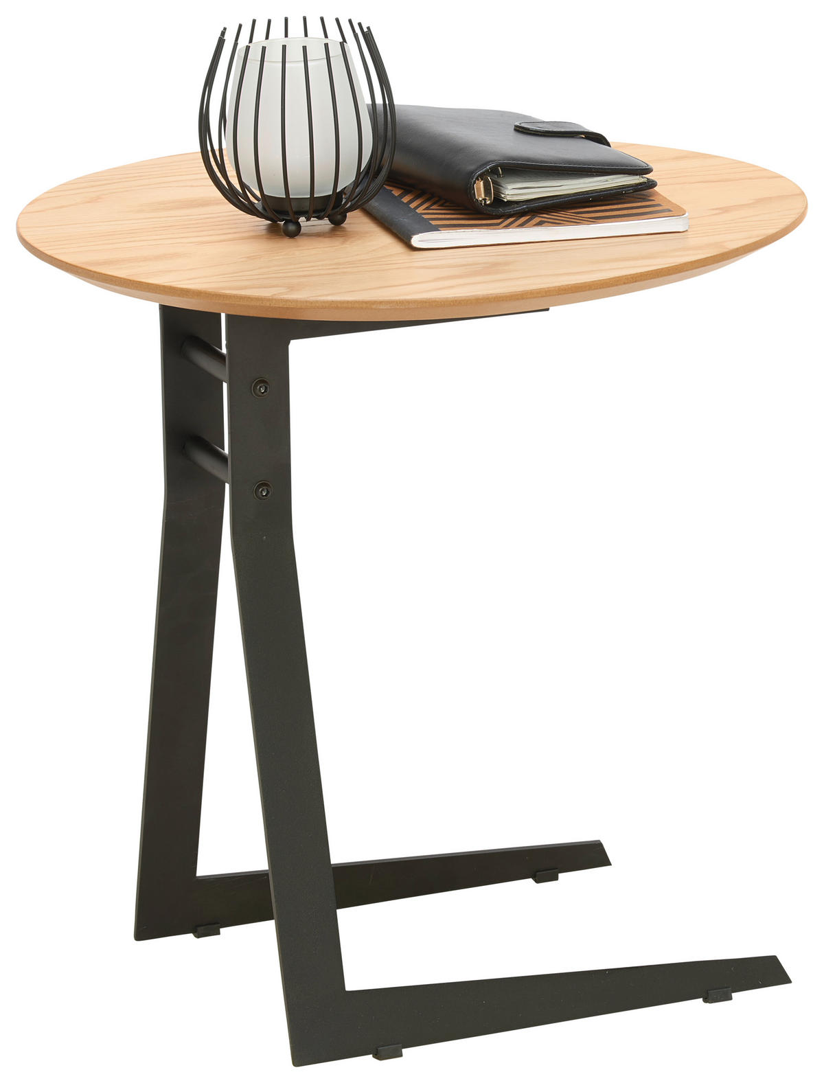 BEISTELLTISCH in Holz, Holzwerkstoff 45/50/50 cm  - Eichefarben/Schwarz, Design, Holz/Holzwerkstoff (45/50/50cm) - Xora
